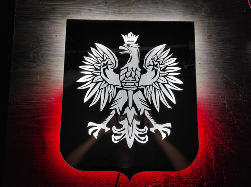 Lustro z Godłem Polski – LED
