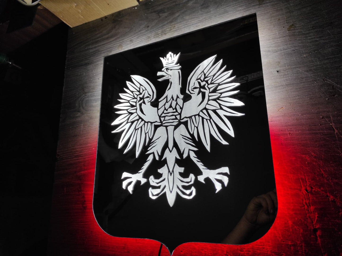 Lustro z Godłem Polski – LED