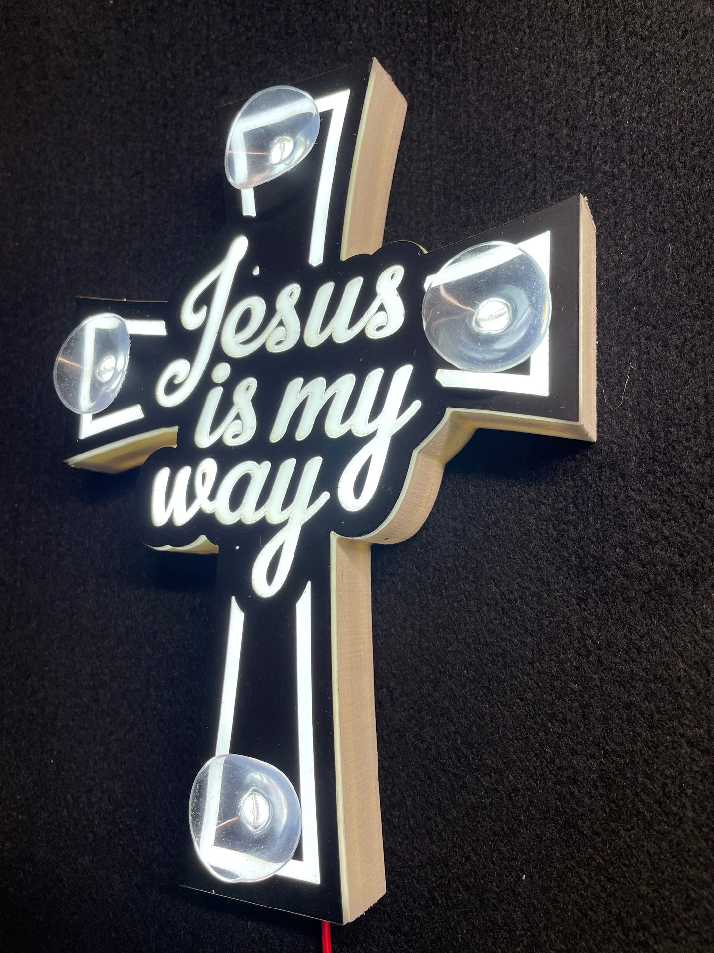 KRZYŻ LED "Jesus is my way"