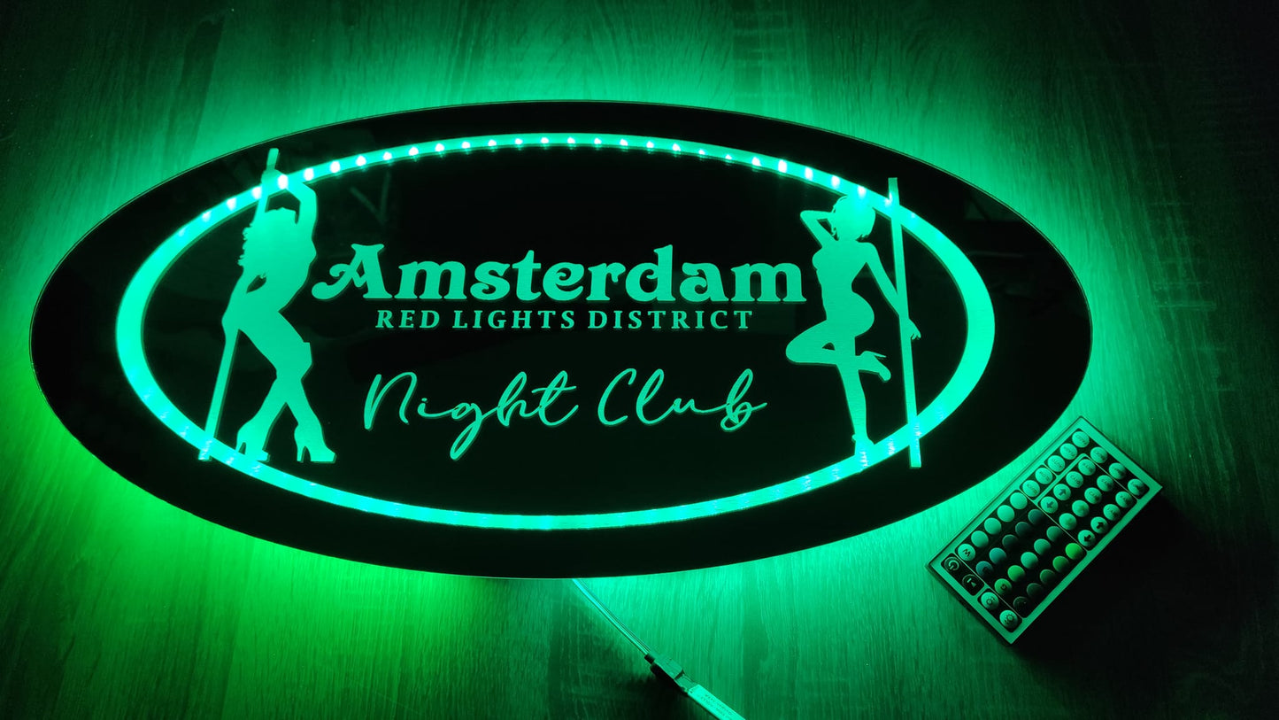 Lustro 60x30cm Amsterdam NIGHT CLUB
