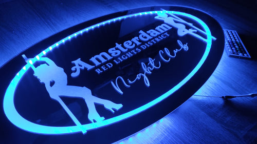 Lustro 60x30cm Amsterdam NIGHT CLUB
