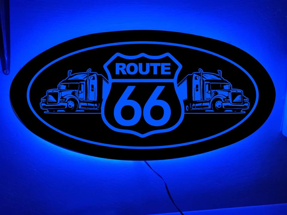 LUSTRO "ROUTE 66" 60x30cm