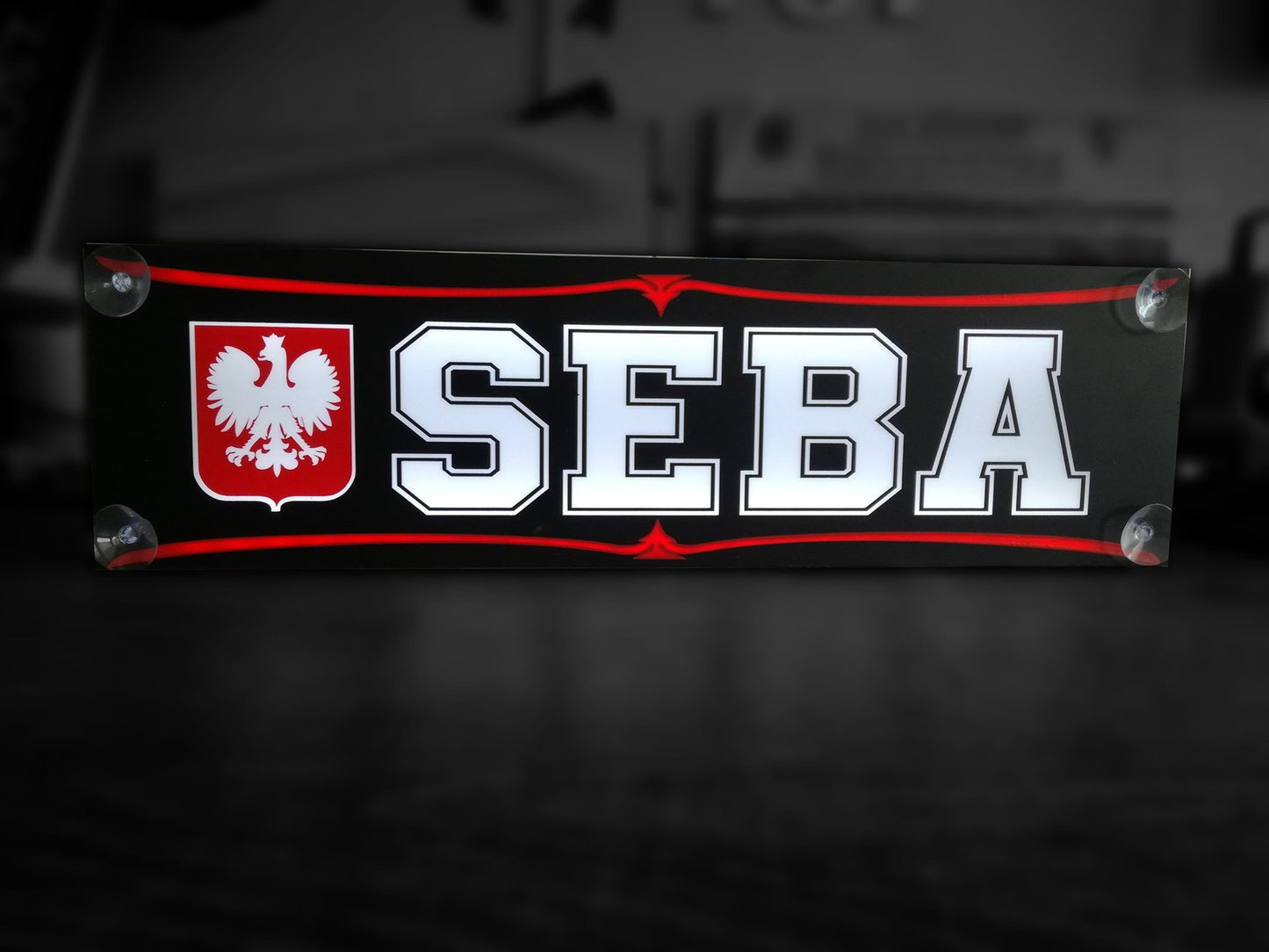 Tabliczka imienna na szybę