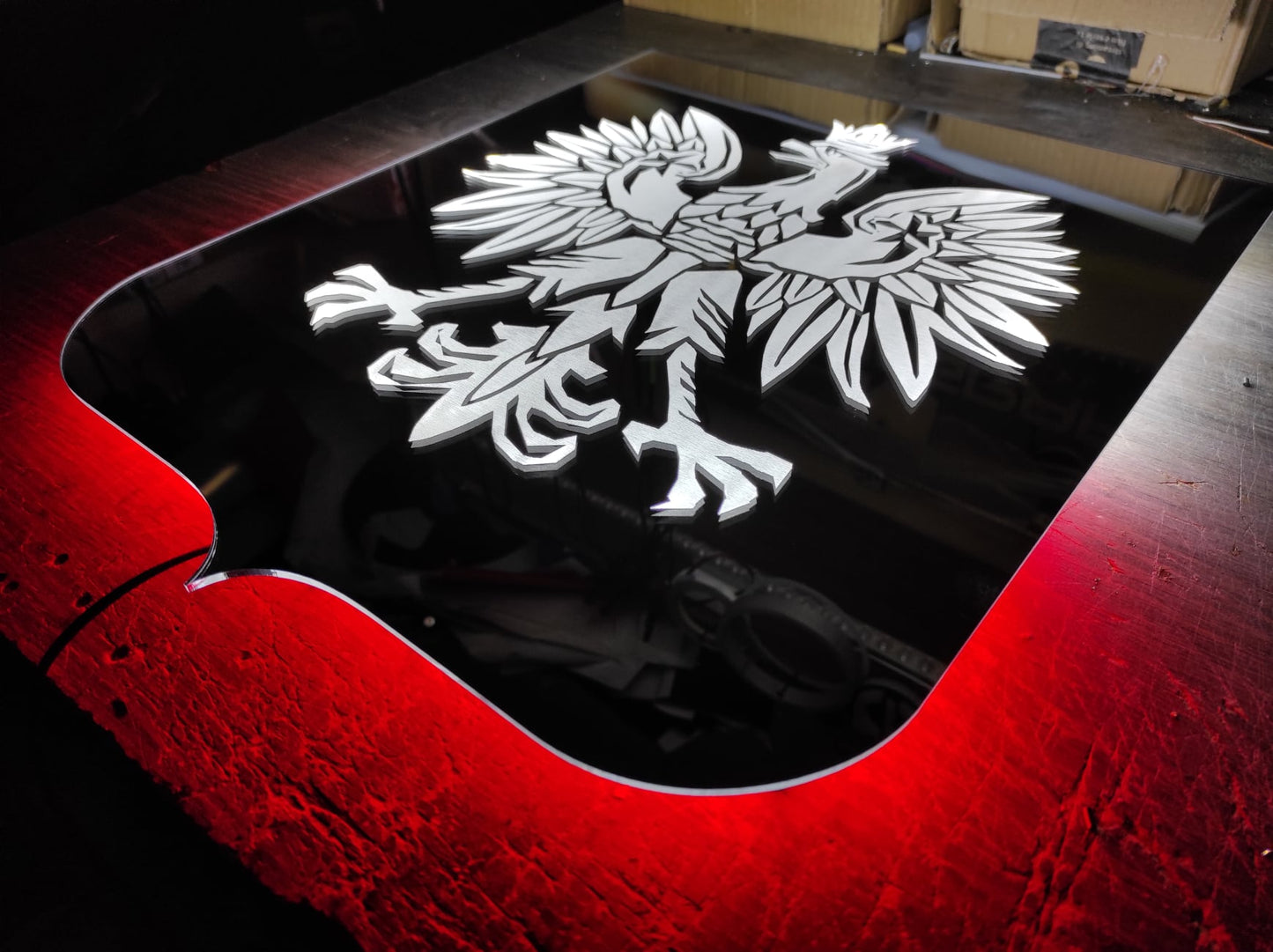 Lustro z Godłem Polski – LED