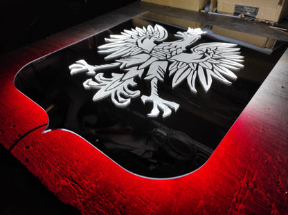 Lustro z Godłem Polski – LED