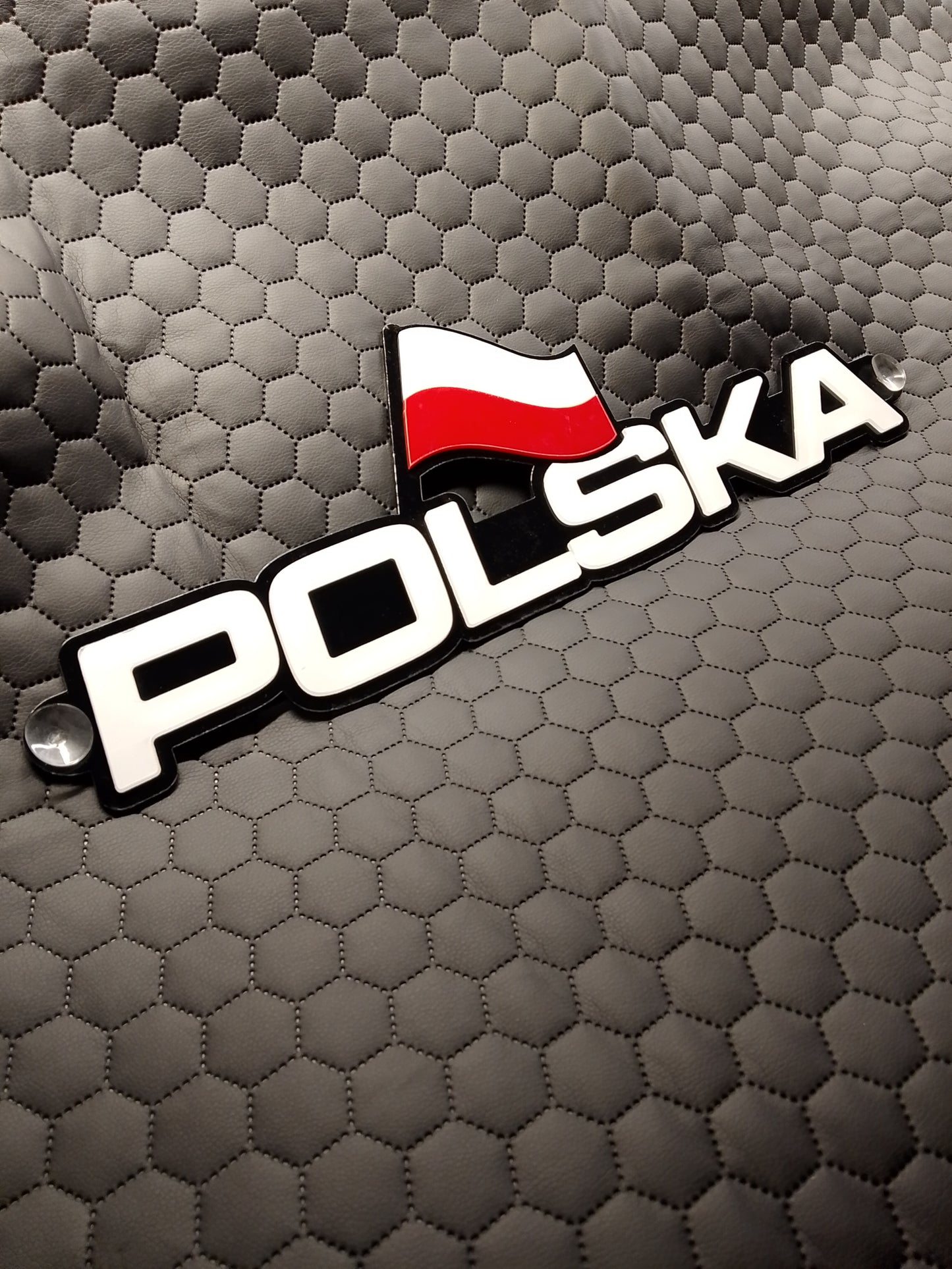 Tabliczka POLSKA z flagą plexa