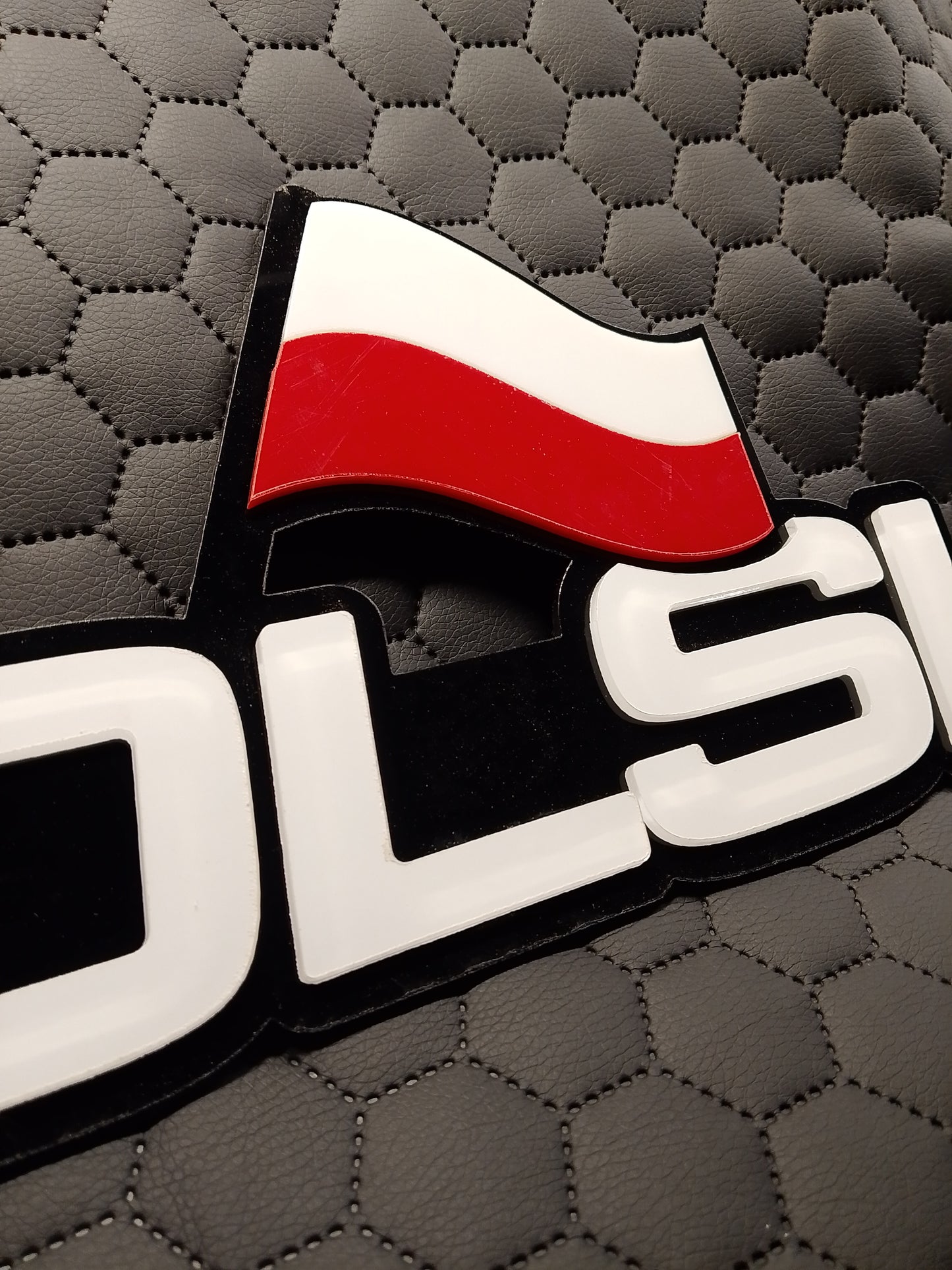 Tabliczka POLSKA z flagą plexa