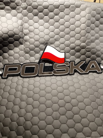 Tabliczka POLSKA z flagą plexa
