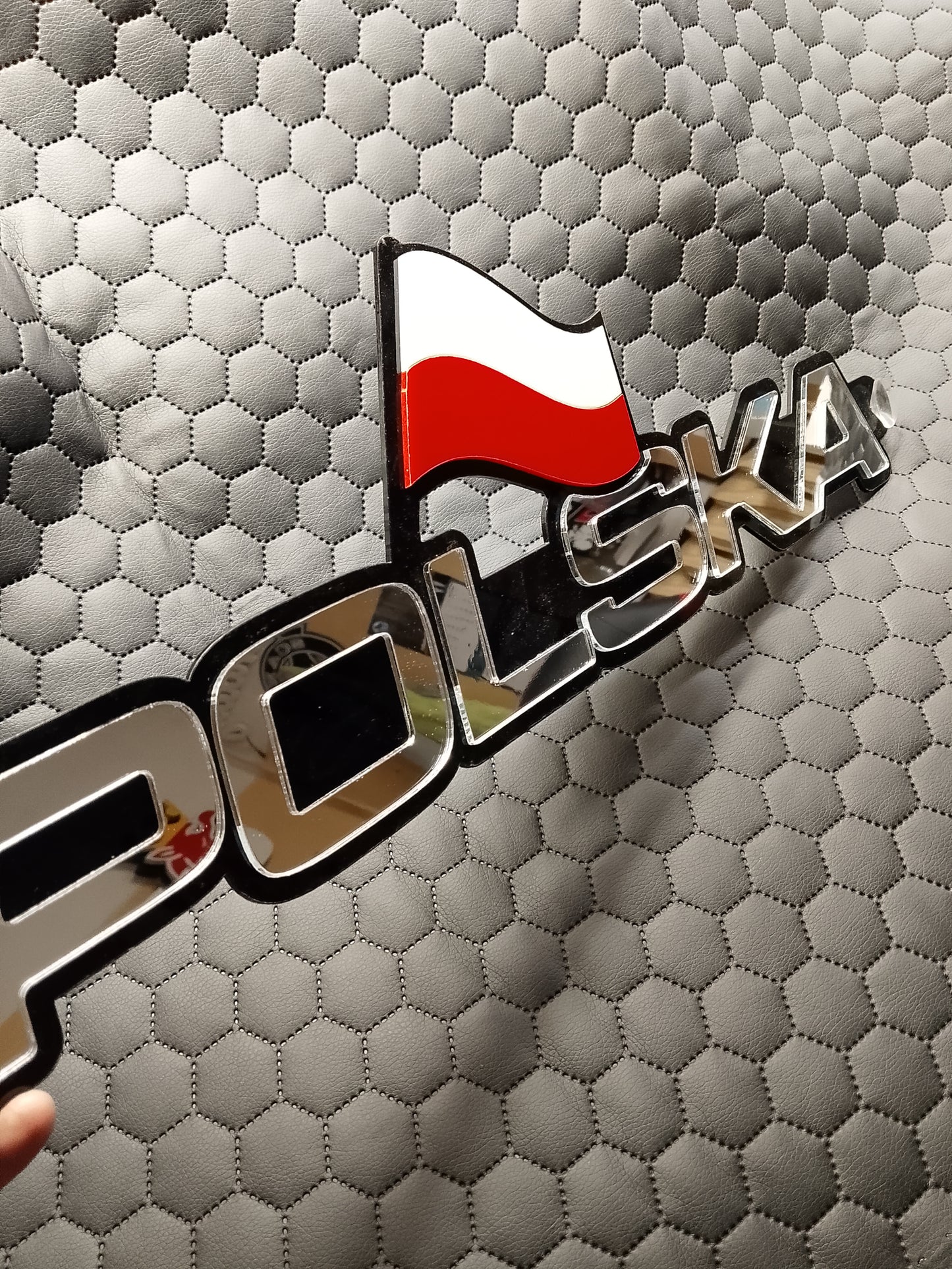 Tabliczka POLSKA z flagą plexa