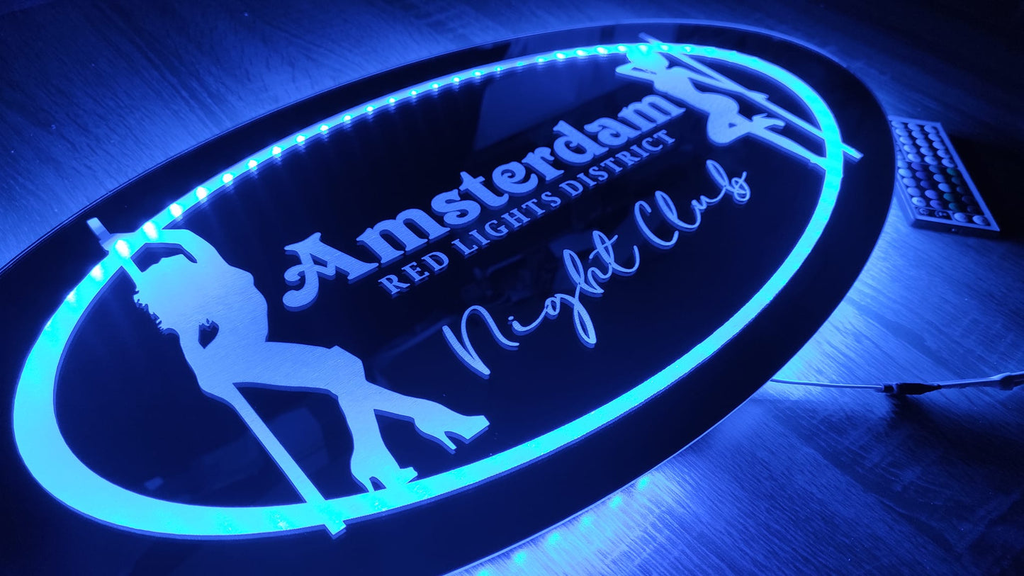 Lustro 60x30cm  Amsterdam NIGHT CLUB