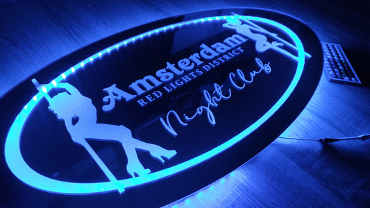 Lustro 60x30cm  Amsterdam NIGHT CLUB