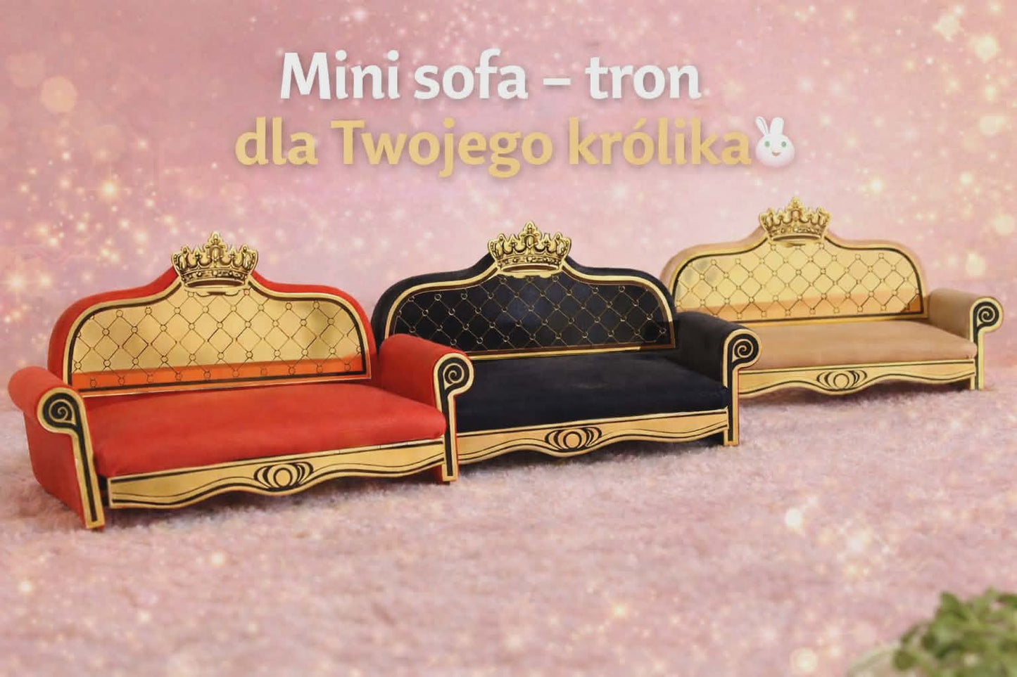 Stylowa sofa / leżanka dla królika