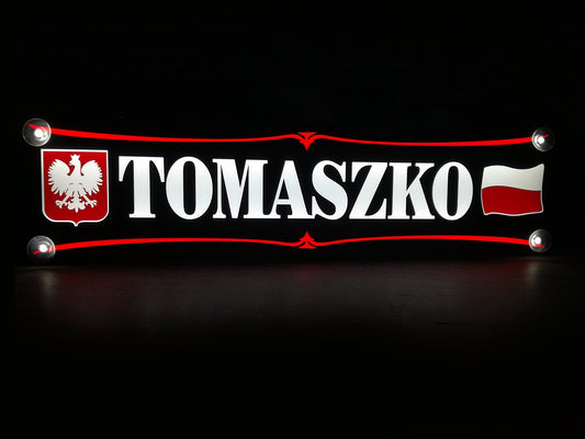 Tabliczka imienna na szybę